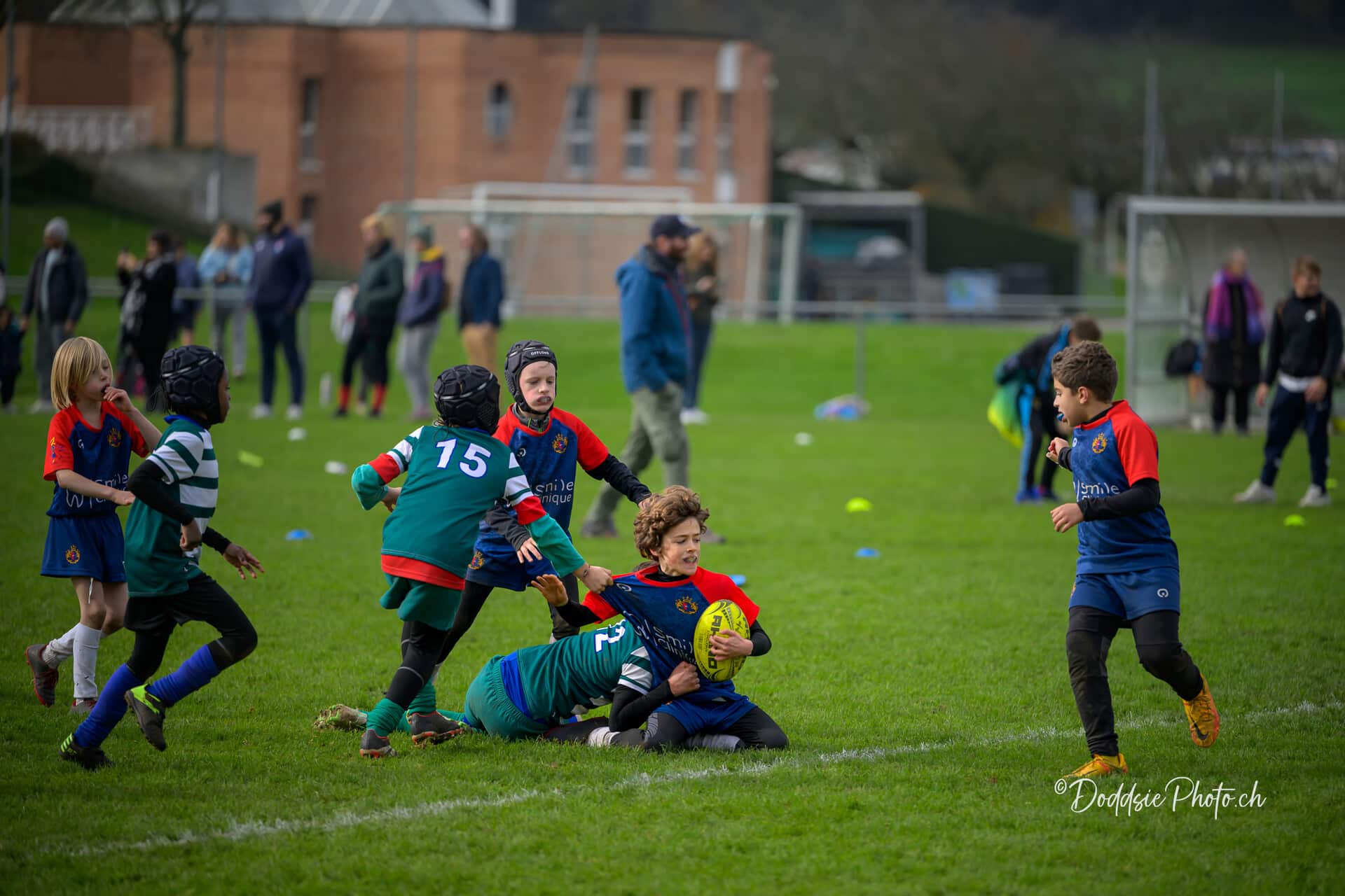 Jeune U10 qui marque un essais &agrave; Colovray