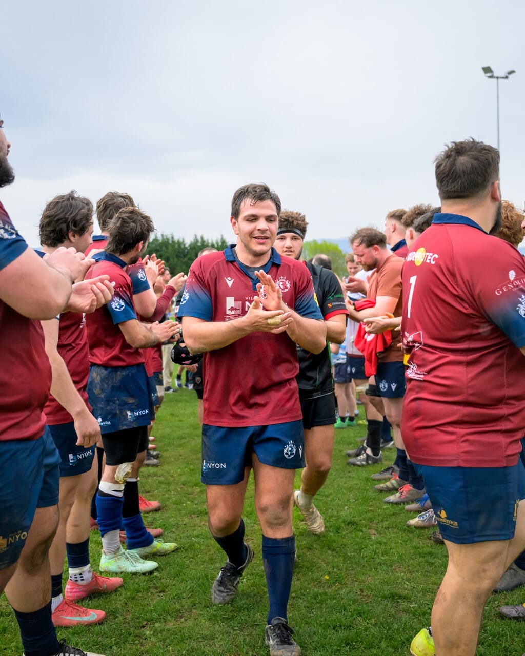 haie d'honneur joueur de LNA Nyon Rugby Club