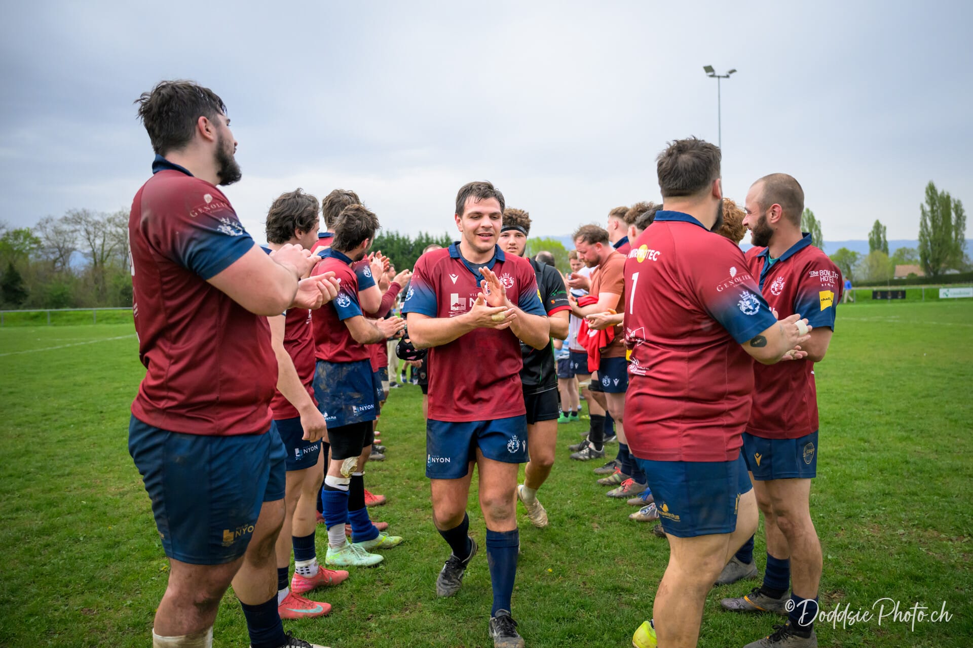 haie d'honneur joueur de LNA Nyon Rugby Club